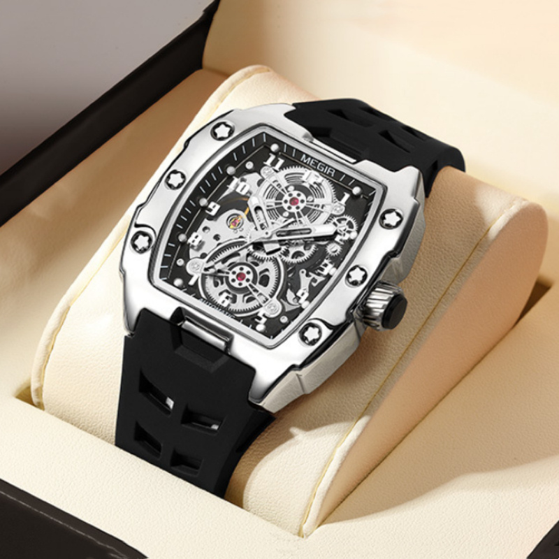 Waterproof Men's Barrel-Shaped Sports Watch