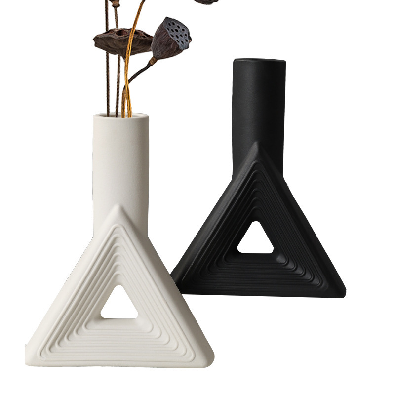 Minimalist Geometric Ceramic Vase - Image 6