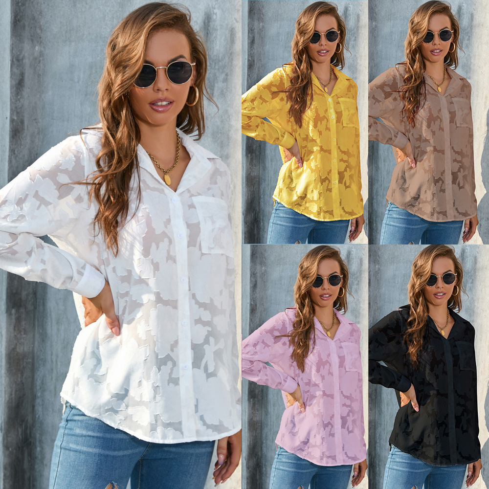 Loose Chiffon Shirt Top