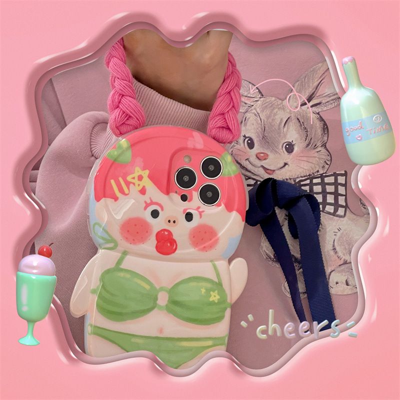 Funny Braid Girl Phone Case - Image 2