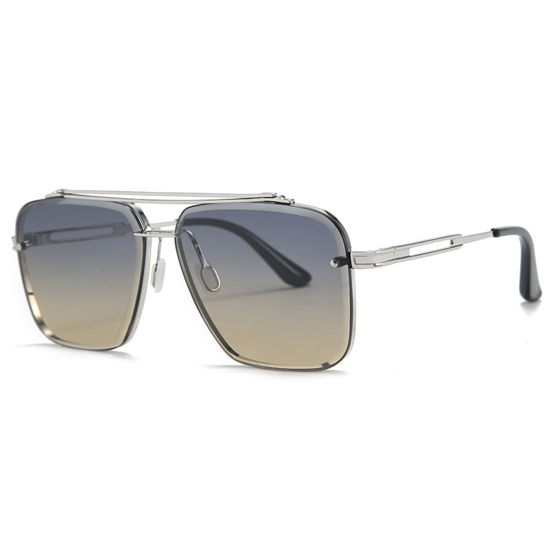 Mens Fashion Double Beam Cut Edge Sunglasses - Image 7