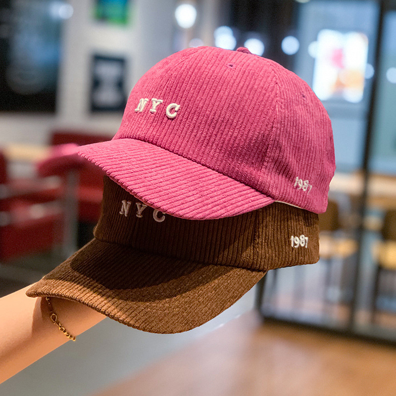 Corduroy Baseball British Retro Solid Hat