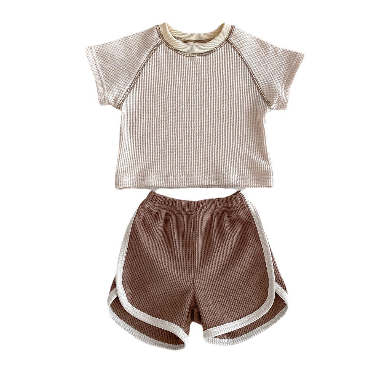 Unisex Baby Short Sleeve Waffle Kit - Image 8