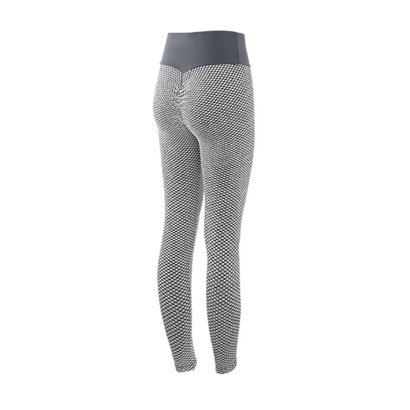 Seamless High Waist Breathable Plaid Leggings - Image 6