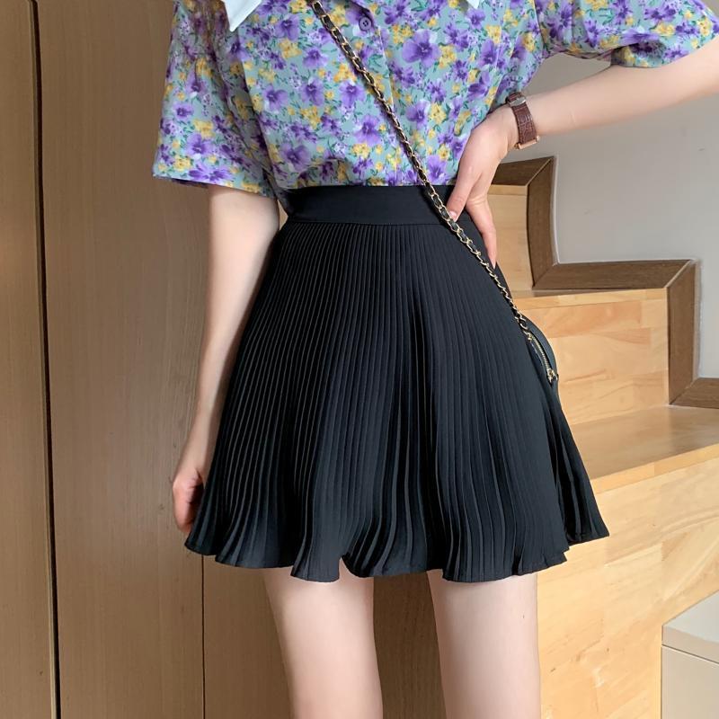 High Waist Slim A-line Skirt