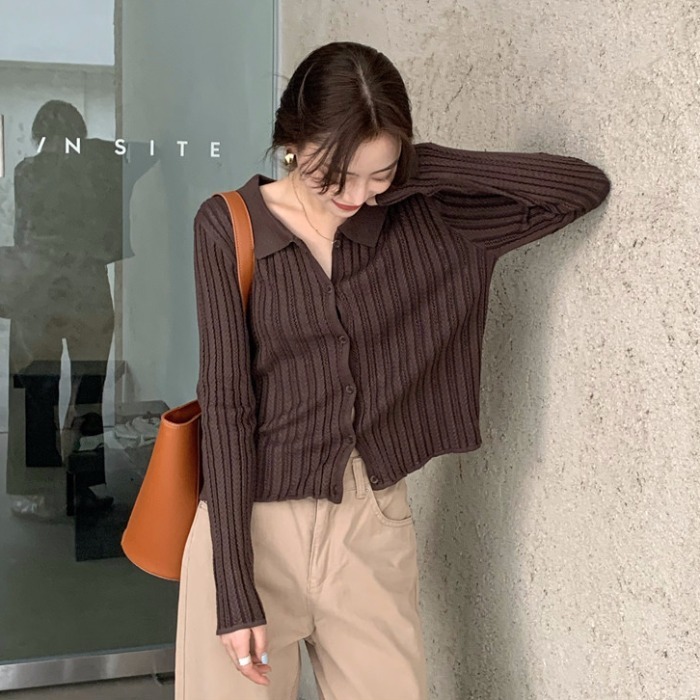 Women's Knitted Cardigan Top - Image 3