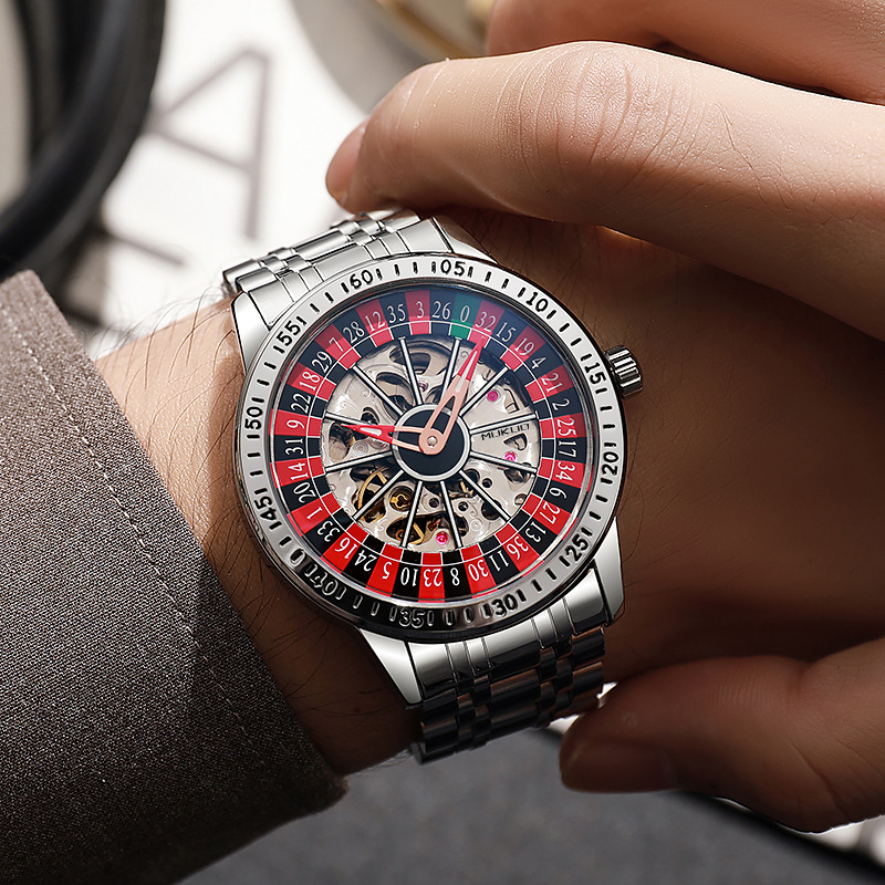 Waterproof Luminous Gambling Mechanical Watch