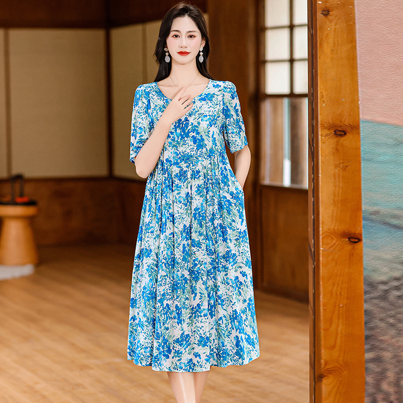 Floral Loose Outer Wear Dress - Image 6