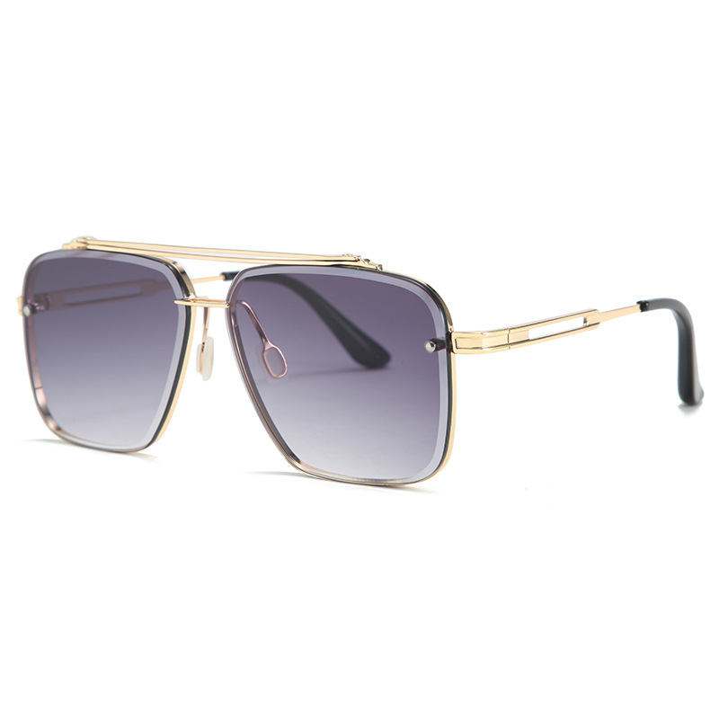 Mens Fashion Double Beam Cut Edge Sunglasses - Image 10