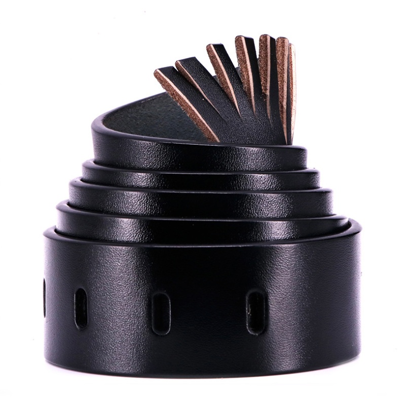Pin Buckle Retro Two-Layer Leather Belt - Image 2