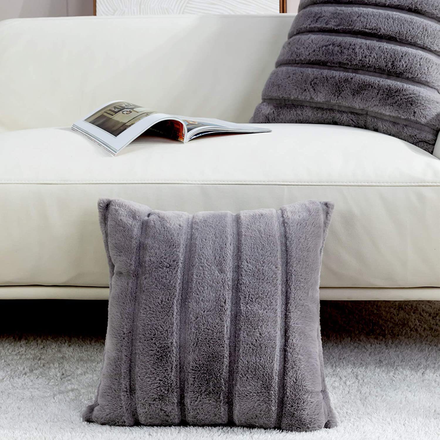 Embossed Flannel Living Room Sofa Cushions