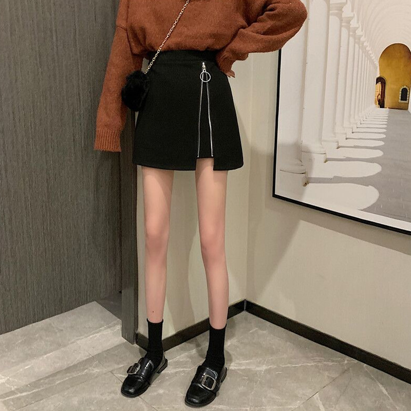 Autumn and Winter High Waist A-line Skirt