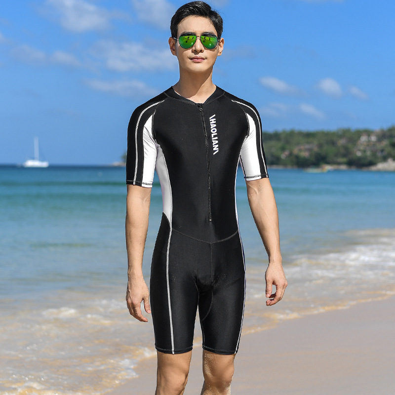 One-Piece Short-Sleeved Sports Surfing Swimsuit - Image 4