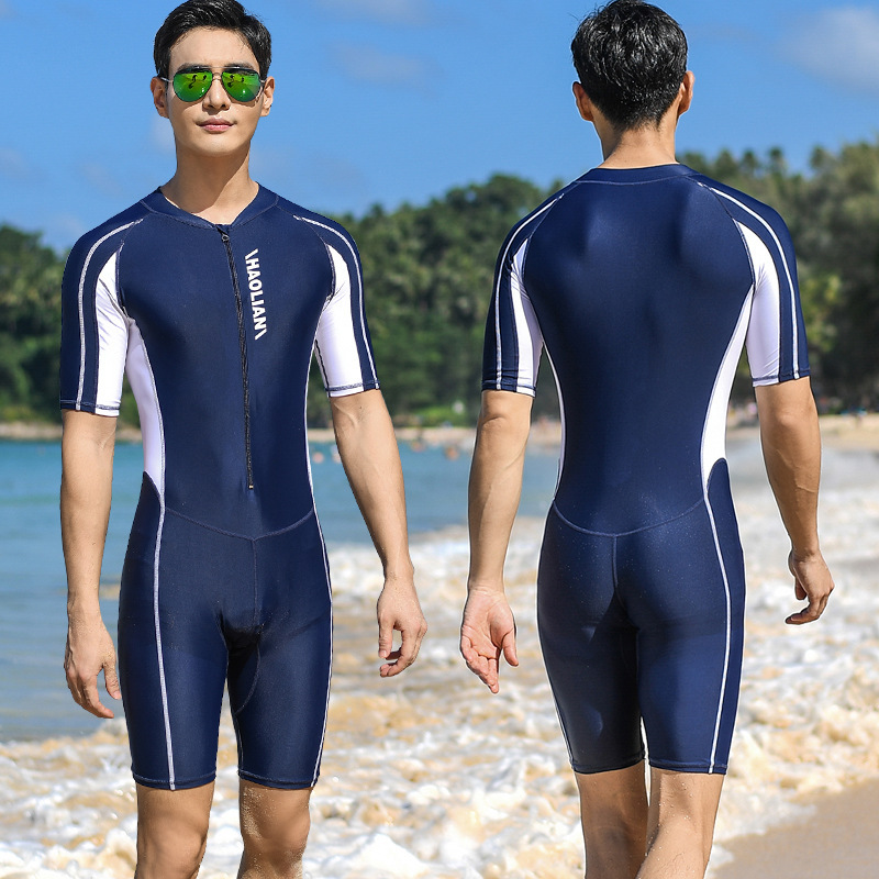 One-Piece Short-Sleeved Sports Surfing Swimsuit - Image 3
