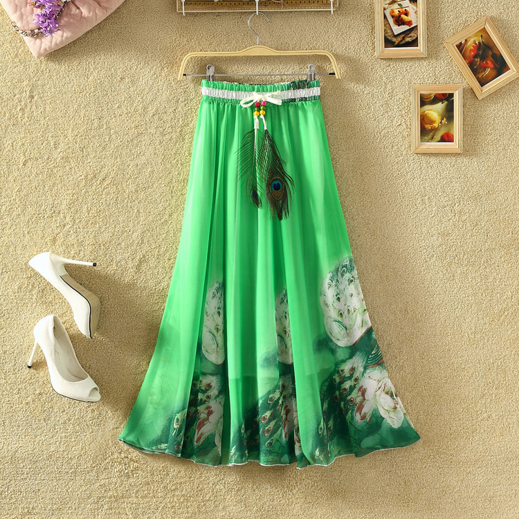 Bohemian Chiffon Print Skirt Floral Dress - Image 5