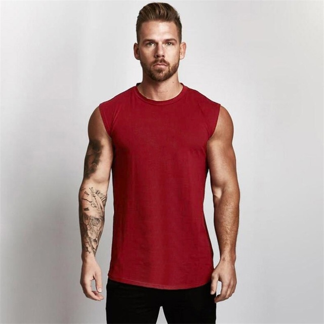 Gym Sleeveless Cotton Tank Top Vest for Men - Image 6