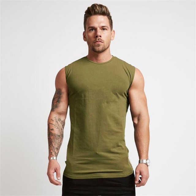 Gym Sleeveless Cotton Tank Top Vest for Men - Image 2
