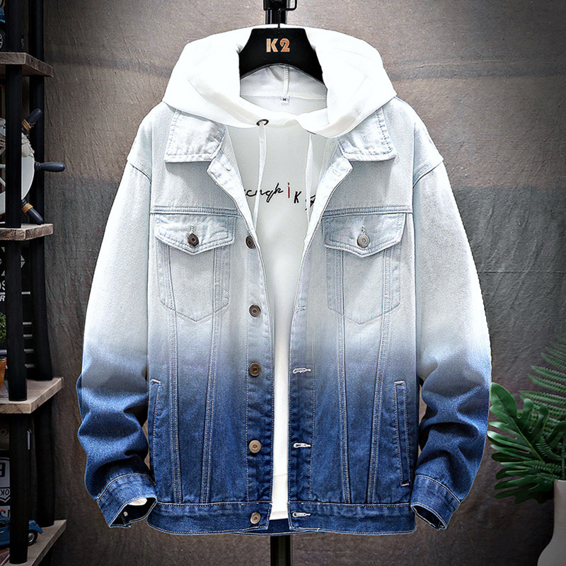 Men's Color Dye Denim Loose Flurry Jacket