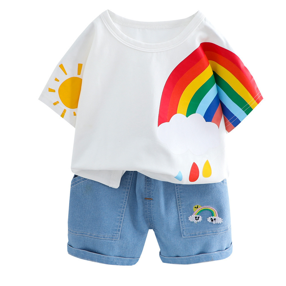 Baby Cloudy Rainbow Little Boy Clothes - Image 2