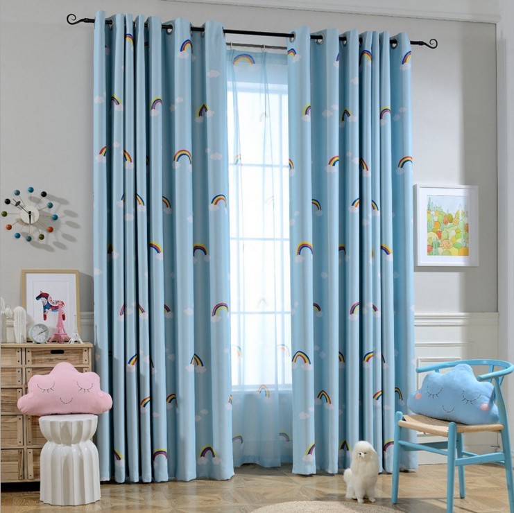Rainbow Bedroom Blackout Curtain Cloth - Image 5