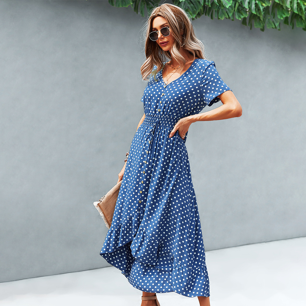 Fashion Resort Polka Dot Dress - Image 4