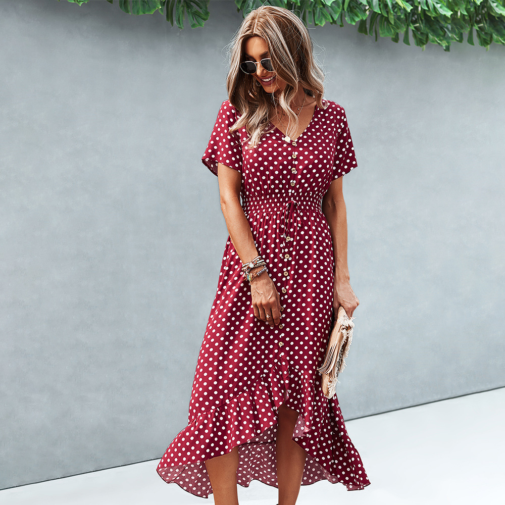 Fashion Resort Polka Dot Dress - Image 2