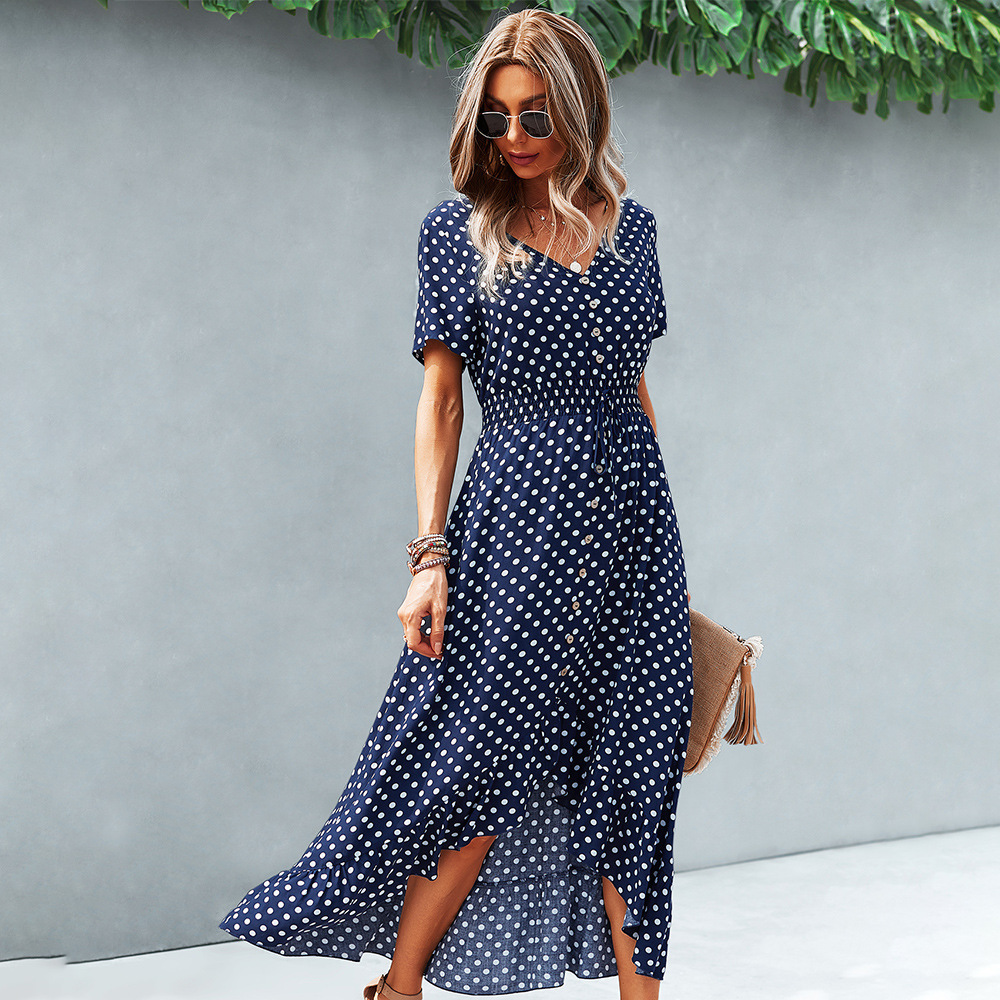 Fashion Resort Polka Dot Dress - Image 3