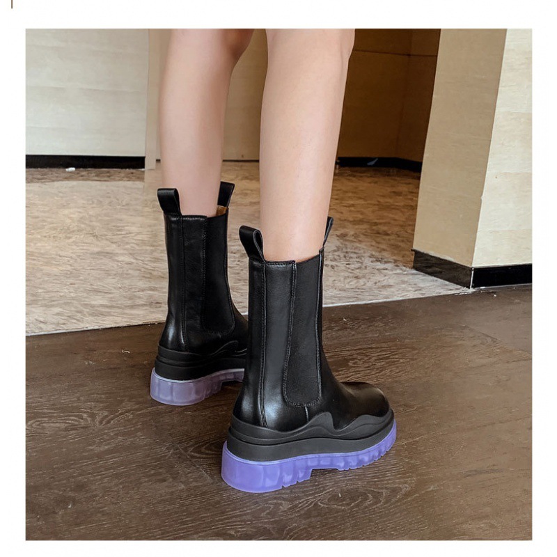 Thick-soled British Mid-tube Boots