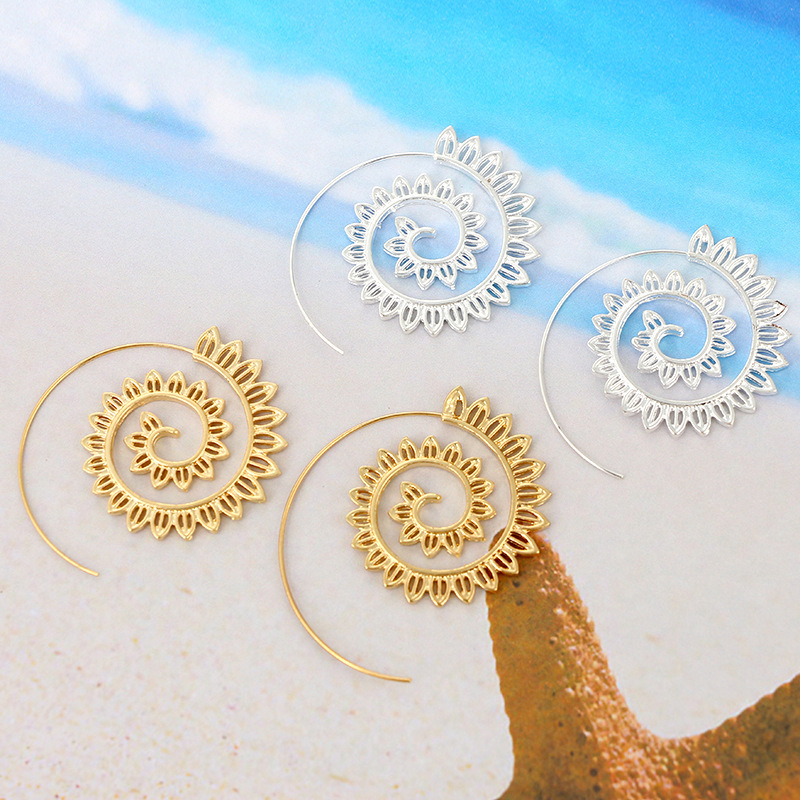 Round Spiral Earrings
