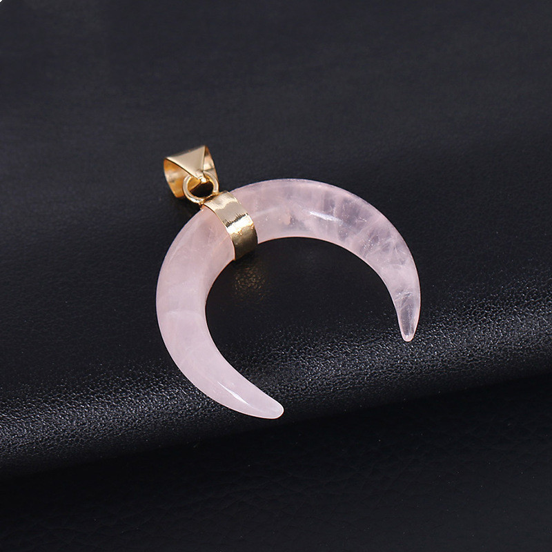 Crystal Stone Moon Pendant Necklace - Image 4