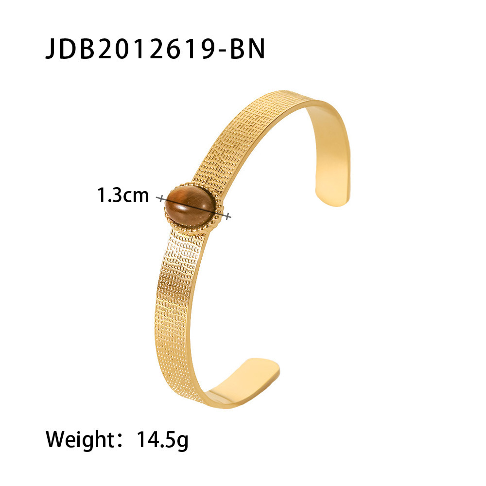 Gold-plated Stainless Steel Bracelets With Zirconia - Image 10