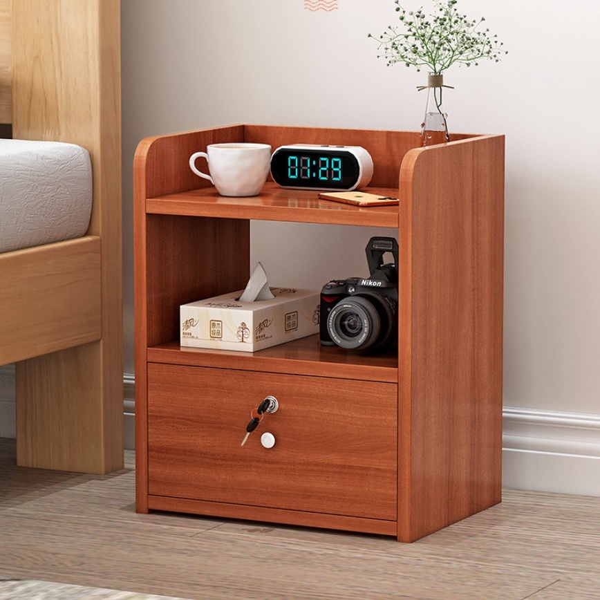 Bedside Table Storage Locker With Lock