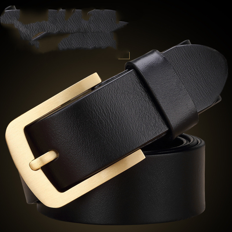 Casual Retro Brass Pin Buckle Men's Belt - Image 4