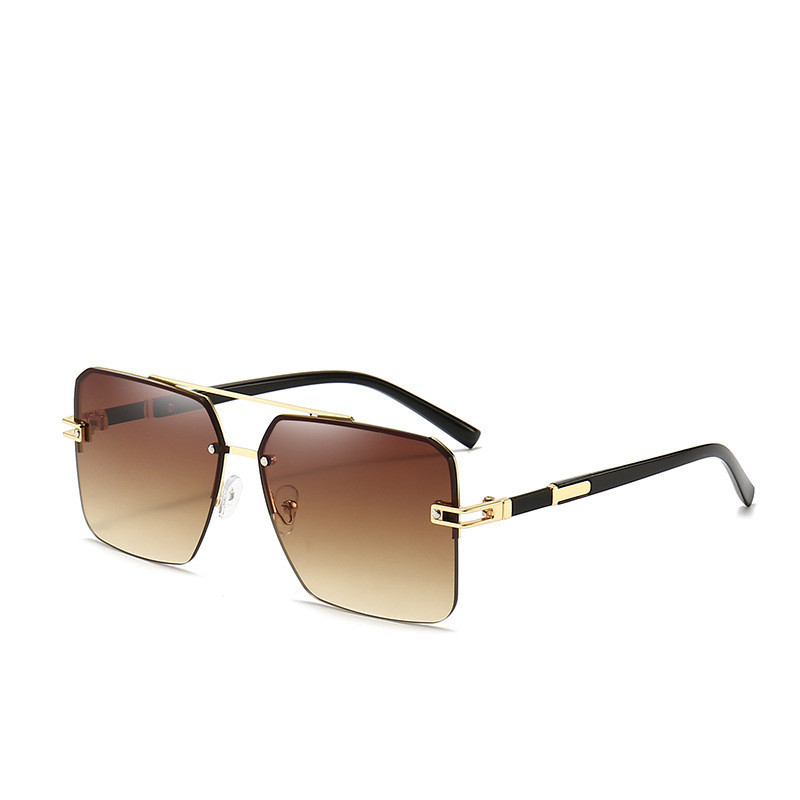 Fashionable Large-Frame Double-Beam Sunglasses - Image 3