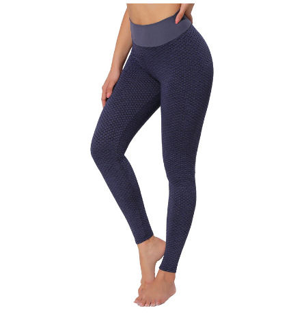Seamless High Waist Breathable Plaid Leggings - Image 4