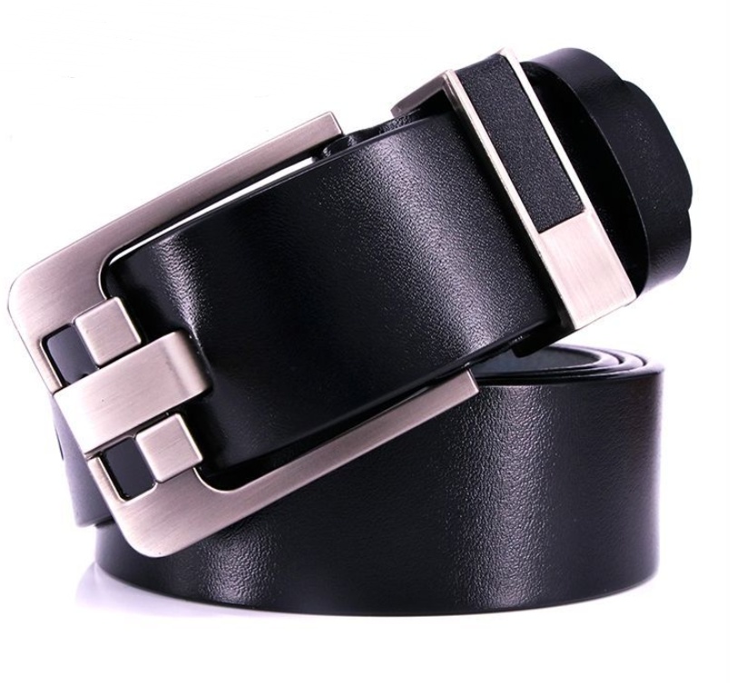 Pin Buckle Retro Two-Layer Leather Belt - Image 6