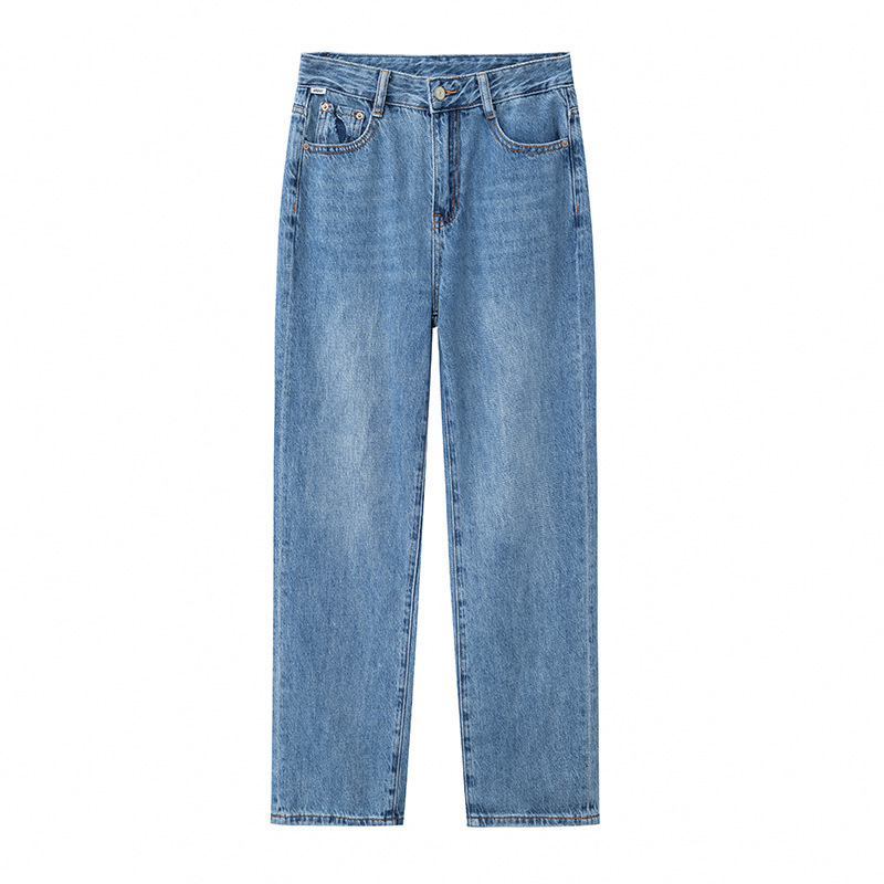 Women's Dark Blue Wide-Leg Jeans - Image 5