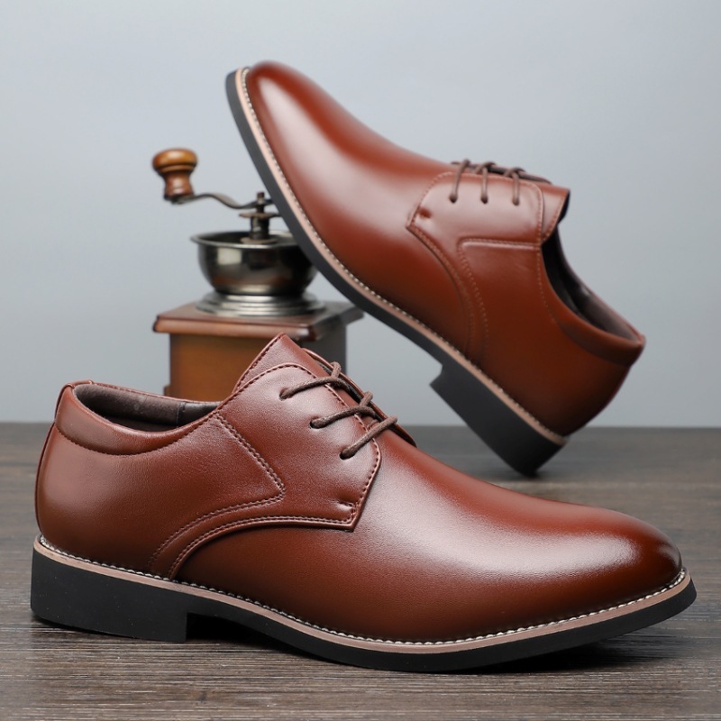 Plus Size Formal Black Leather Shoes For Men