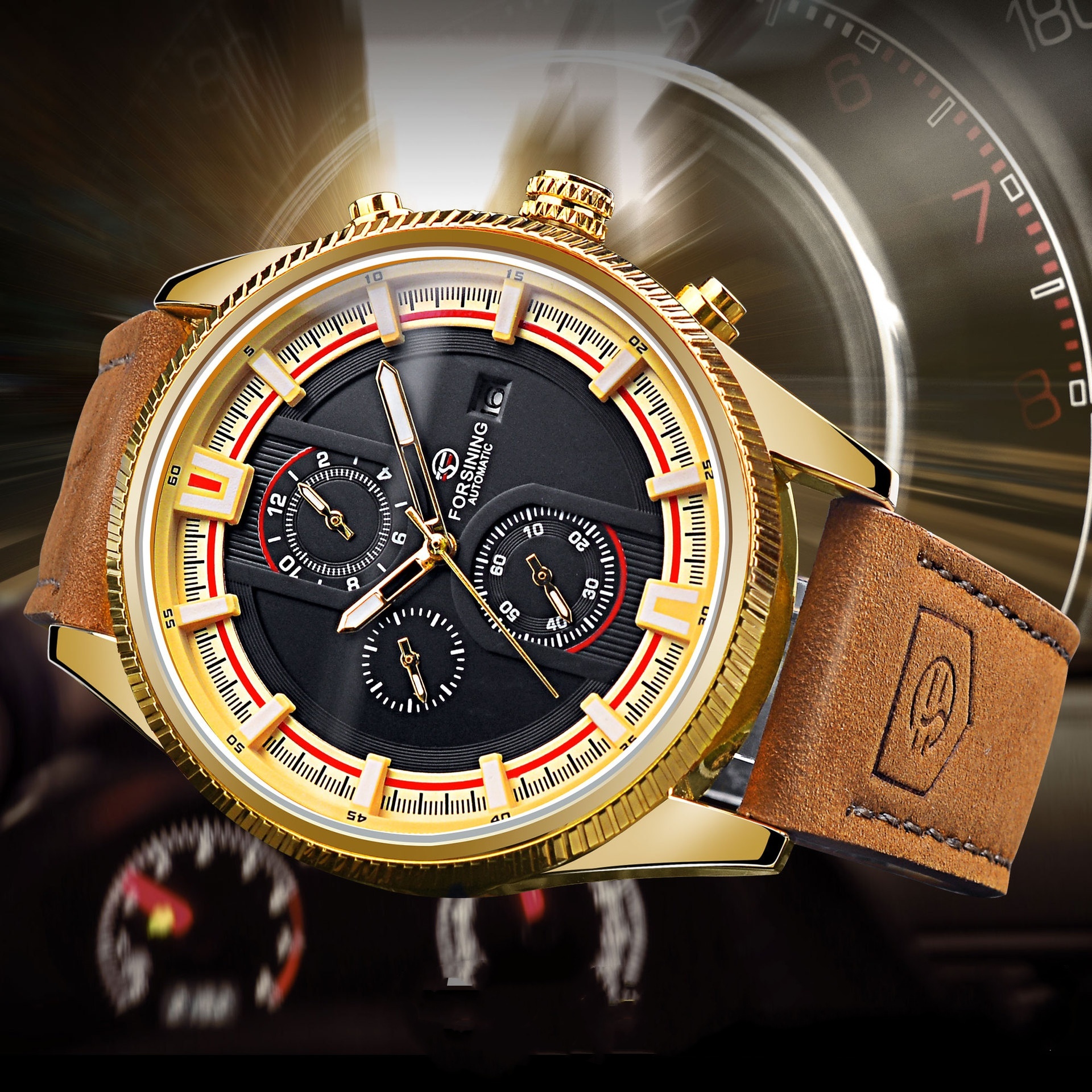 30M Waterproof Men's Automatic Calendar Watch