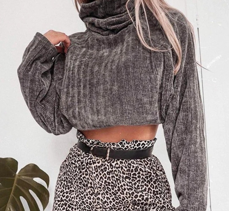 Turtleneck Knitted Cashmere Top