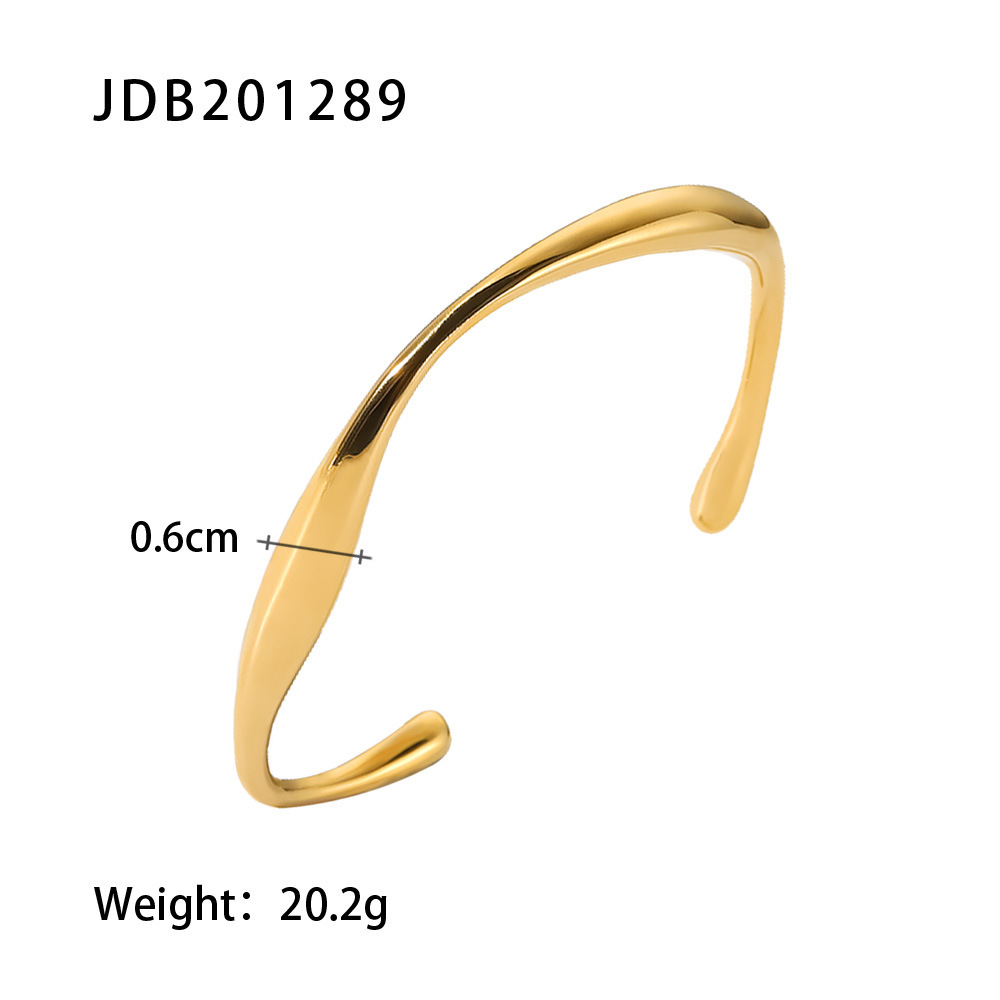 Gold-plated Stainless Steel Bracelets With Zirconia - Image 8