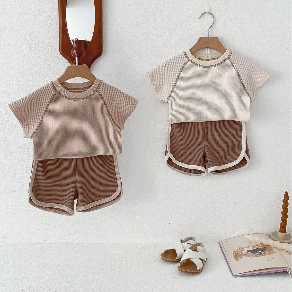 Unisex Baby Short Sleeve Waffle Kit - Image 10