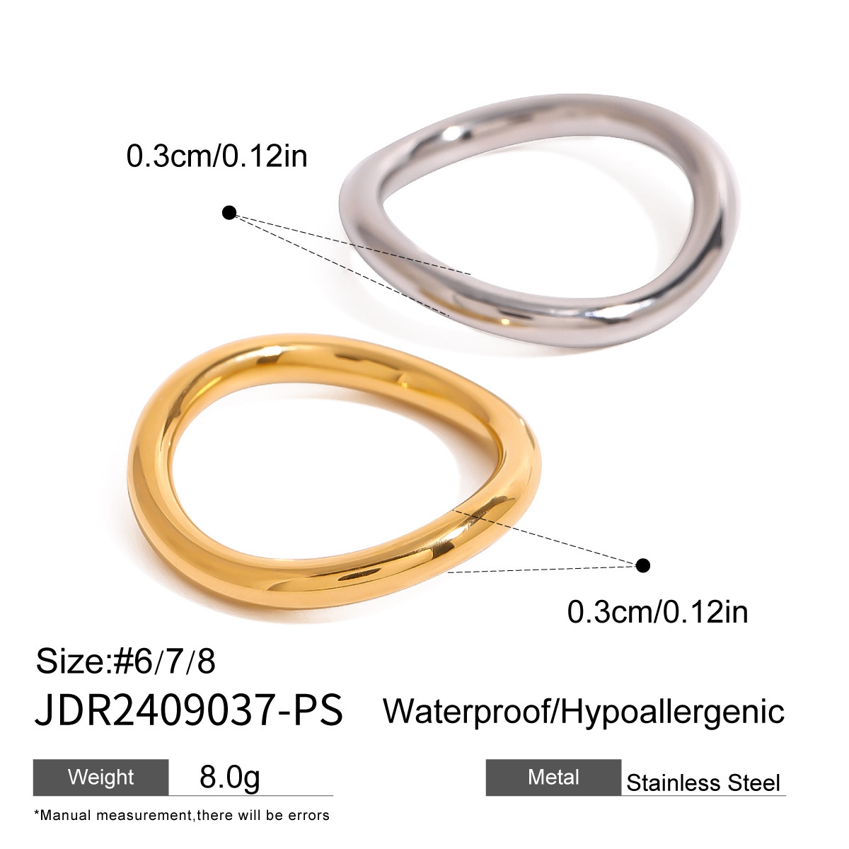 Miley Gold & Silver Layered Ring - Image 4
