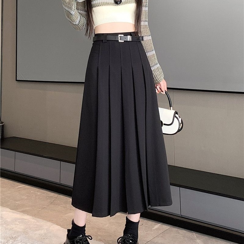 Women's Mid-Length Pleated Skirt