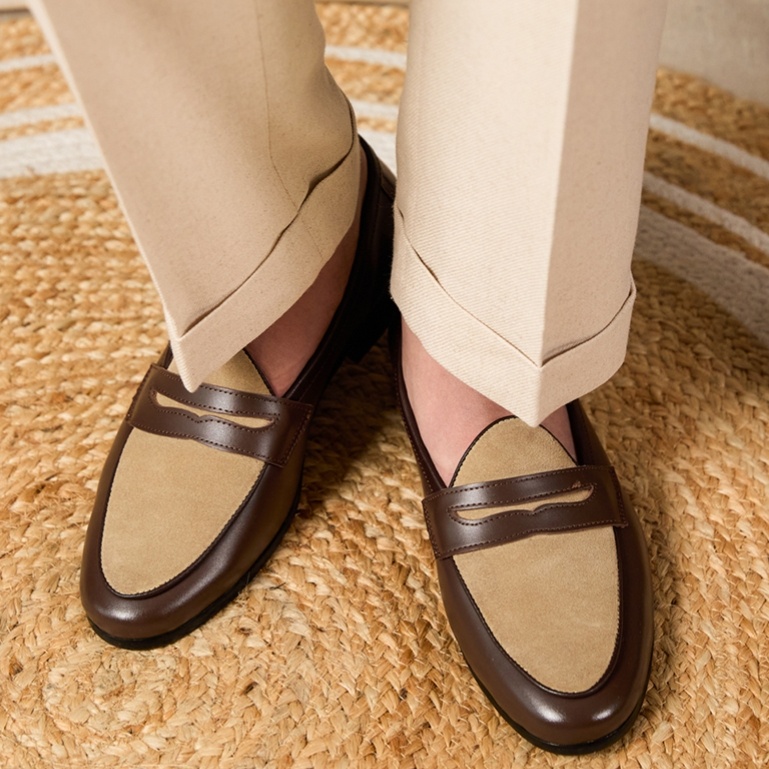 Belgium Champagne British Style Loafers