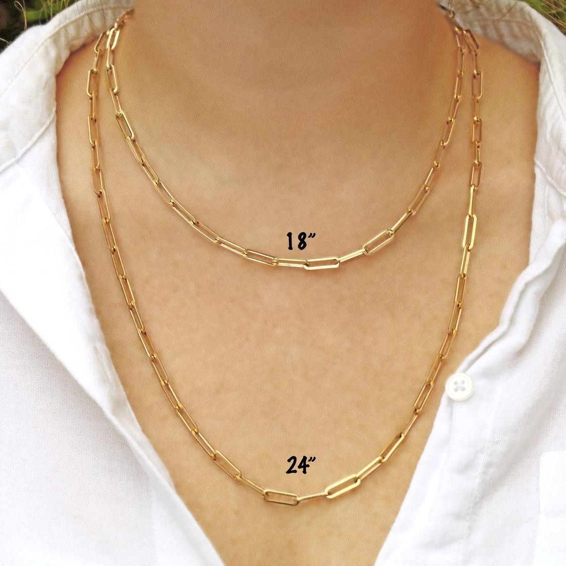 Stainless Steel Gold Chain Necklace - Image 4