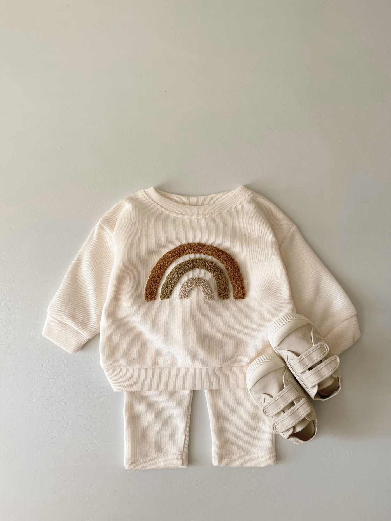 Newborn Alphabet Embroidery Long Sleeve Suit - Image 8