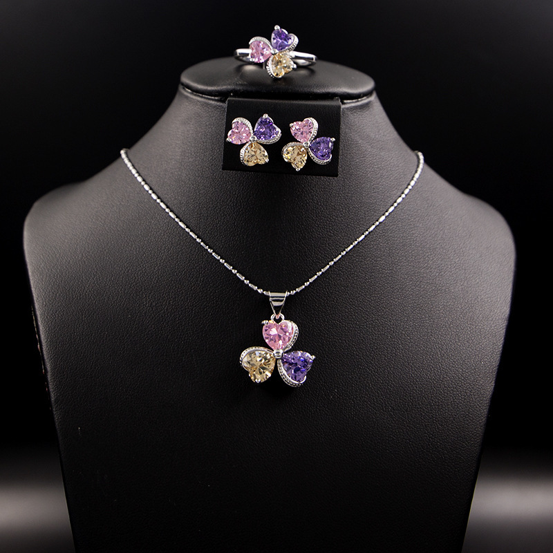 Clover Zircon Diamond Jewelry Set - Image 2