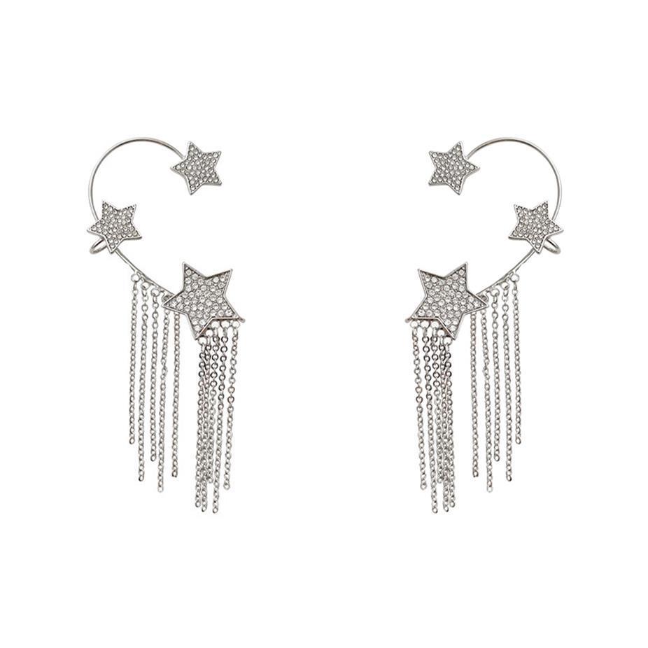 French Full Diamond Tassel Earrings - Image 2