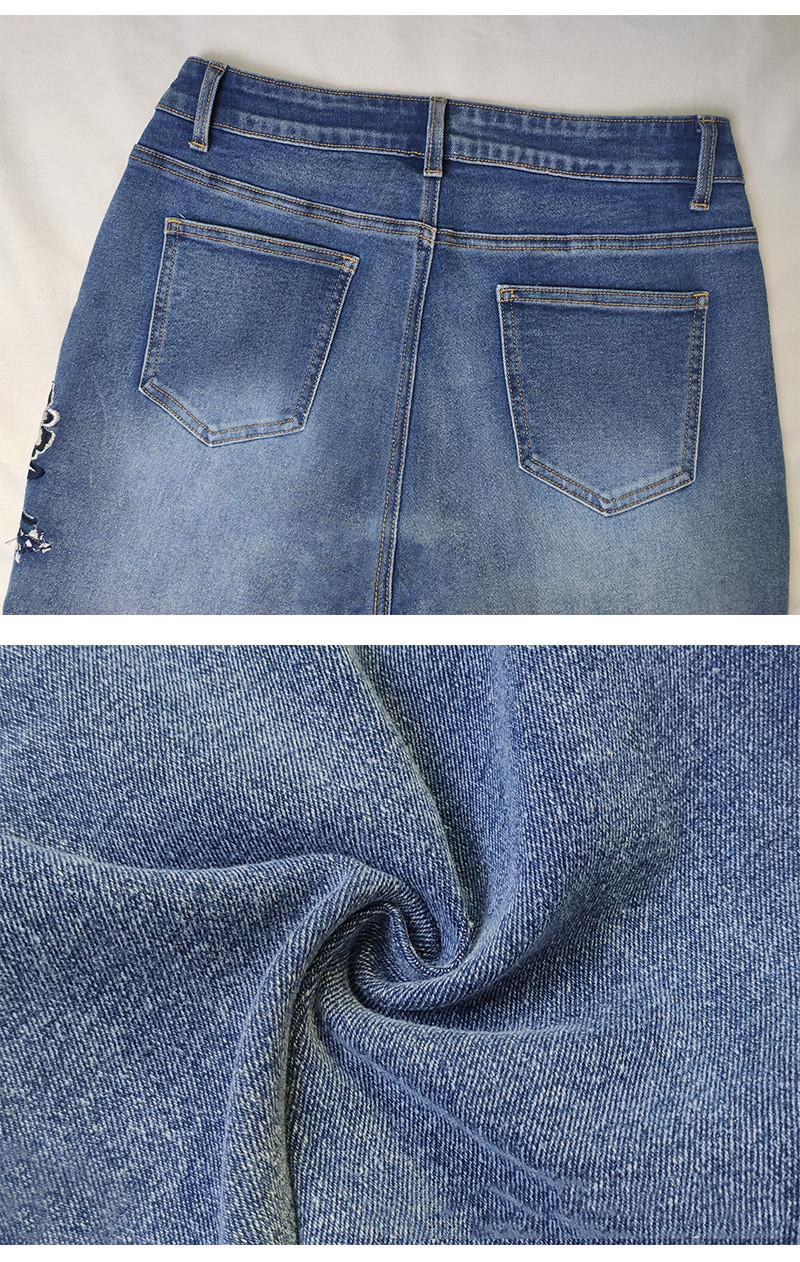 Women's Embroidered Bootcut Slim Fit Jeans - Image 3